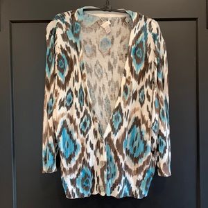COPY - Chico's Ikat Cardigan Chico's Size 2/ Ladies Large